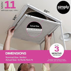 Simply 16x16x1 Air Filter, Merv 11, 12 Pack, For Home AC Furnace & HVAC (Actual Size: 15.75"x15.75"x0.75") DUST, Pet, & Allergy Control