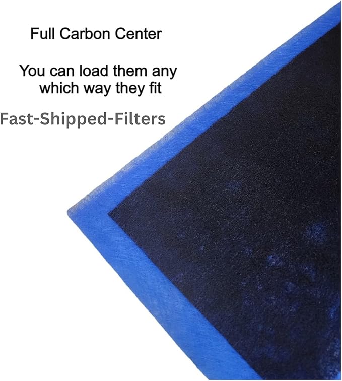 Fast-Shipped-Filters 7 Pack Replacement Filter Pads Compatible with MicroPower Guard One Hour Air Cleaner Refill Blue (7, Blue, 24x36)