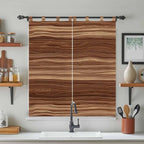 Brown Western Bedroom Curtains 72 Inch Length, Window Curtains Tab Top, Vintage Farmhouse Wood Barn Door Light Filtering Window Treatments Drapes 52"x72" 2 Panel