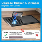 4 PCS DIY Magnetic Vent Covers-13.8" x 11.8" Customizable Air Register with Easy-to-Cut Mesh & Magnetic Strips, Create Perfect Fit for Floor/Wall/Ceiling Vents, Ideal for Custom Home Vent Solutions.