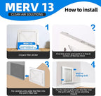 (6 Pack) 12x20x1 Air Filter, MPR 1900 & FPR 10, MERV 13 Pleated Air Filter (Actual Size: 11.75x19.75x0.75 inch)