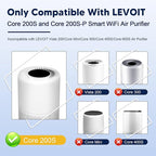 Core 200S Replacement Filter Compatible with LEVOIT Core 200S and Core 200S-P Smart WiFi Air Purifier, 3-in-1 H13 True HEPA Activated Carbon Filter, Core 200S-RF, White, 4 Pack