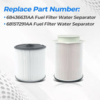 6.7L Cummins Fuel Filter Water Separator set for 2019 2020 2021 2022 2023 2024 Ram Turbo Diesel Engines 68157291AA and 68436631AA