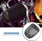 Universal Air Filter Cover, Air Filter Protective Cover Black Car Cold Air Filter Dustproof for High Air Intake Filters (S)