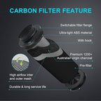 iPower 6" Air Carbon Smelliness Control with Australia Virgin Charcoal, Reversible Flange, Pre-Filter, Fit with Inline Duct Fans for Grow Tents