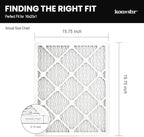 16x20x1 Air Filter MERV 8 (4-Pack), HVAC/Furnace AC Filter Replacement, Dust Defense–Comparable with MPR 600 & FPR 5 (Actual 15.75x19.75x0.75)