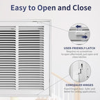24"W x 14"H [Duct Opening Size] Steel Return Air Filter Grille - Removable Face/Door for 1 inch Filters -HVAC Vent Cover Grill - White [Outer Dimensions: 26 5/8"W X 16 5/8"H]