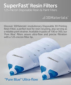 SuperFilter 300 pcs, Disposable Filter, 3D Printer Resin and Paint Strainer, Made in Korea by 3DMaterials