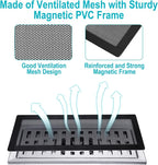 Magnetic Vent Covers for Home Floor 4Pack, Upgrated 4x10 Inch Strong Magnet PVC Floor Register Cover, Air Vent Screen Trap for Wall Ceiling Floor, AC Vent Mesh Screen Debris Hair Filters
