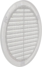 Vent Systems 6" Inch (Opening Dimensions) - Pack of 100 - White Soffit Vent Cover - Plastic Round Air Vent Grille - Built-in Mesh Screen - HVAC Register Louver for Bathroom, Home, Kitchen