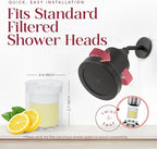 Vitamin C Shower Filter Replacement Cartridge + Shower Steamers Aromatherapy - K Beauty Skin & Hair Enhancement, Universal Water Filter Replacement for AquaBliss - Lemon Spa Scent