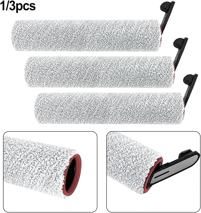 1/3pcs Floor Scrubber Roller Brush Main Brush, Compatible for MOVA, X4 Pro Wet Dry Vacuum Cleaner Home Appliance Accessories(3 Pack)