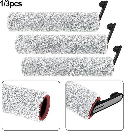1/3pcs Floor Scrubber Roller Brush Main Brush, Compatible for MOVA, X4 Pro Wet Dry Vacuum Cleaner Home Appliance Accessories(3 Pack)