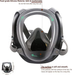 Full Face Respirаtor Reusable, Organic Vapor Respirаtor Compatible with Particulate Filter, Protection for Painting, Machine Polishing, Welding, Same as 6000 6800 7800 FF-400 V-Series