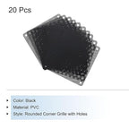 MECCANIXITY 20PCS PC Dust Filter, 120mmx120mm PVC Computer Case Cooler Dustproof Mesh Cover Fan Grills for Computer Chassis Speaker, Black