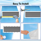 16 x 120" Air Vent Filters, Cut-to-Size MERV 8 Filter Material, Triple Layer HVAC Furnace Vent Filters for Home, Floor, Ceiling, Grilles - Includes 48PCS Adhesive Hook Tape.