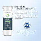 GLACIER FRESH Water Filter Compatible with XWFE (Built-in CHIP), Replacement for GE XWFE, XWF Refrigerator Water Filter NSF/ANSI 42 Certification Pack of 3