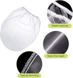 Paint Strainer Bags White Fine Mesh Filters Bag Bucket Elastic Opening Strainer Bags Hydroponic Paint Filter Bag for Paint Gardening (40 Pieces, 5 Gallon)