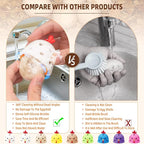 Egg Brush Cleaner, Egg Scrubber Tool for Fresh Eggs, Egg Washer Cleaner Scrubber, Easter Gifts Creative Chicken Shape Egg Wash Brush Silicone Washing Egg Tool - White - Yellow Mouth