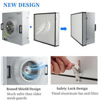 Fan Filter Unit Laminar-Flow-Hood Yzzwer - FFU HEPA Filters for Class 100/ISO 5 Cleanliness Clean Room Mycology and Mushroom Room Work 110V （Include HEPA Filter）