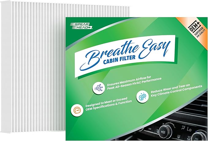 Spearhead OEM+ Particulate Breathe Easy Cabin Filter | Fits Various 2016-24 Toyota/Lexus/Subaru Like OEM | Provides Max Airflow & Enhanced Performance (BE-157P)