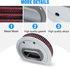 Motorcycle Air Filter 29462-99 1011-4208 High Flow Intake Cleaner Accessories for Harley 1999-2001 Touring Electra Glide, Road King and Road Glide Models (Red)