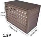 Freestanding Louvered Space Divider, outdoor garbage can enclosures, balcony air conditioning privacy cover, durable, noise reduction, suitable for gardens, balconies, walls, courtyards ( Color : FOUR