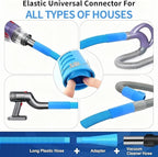 Dryer Vent Cleaner Kit - Universal Vacuum Hose Attachment & Lint Brush, Effectively Clean Clogged Dryer Ducts, Fit Most Vacuums for Dryer, Refrigerator Coils & Behind Appliances (Gray)