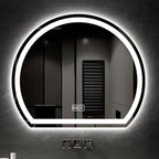 Bathroom Mirror with 3 Colour LED Lights, Lighted Bathroom Makeup Wall Mounted Mirror with Demister Pad, Touch Switch Mirror for Entryway, Bathroom, Vanity(31.4"/80cm)