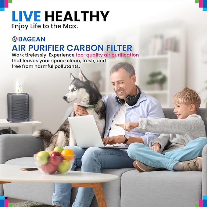 Bagean HPA200 Carbon Pre Filter A Compatible with Honeywell Air Purifier Filter Replacement - Fits HPA200 HPA5200 HPA5250 Series - Activated Prefilter A Absorbs Odor & Filters Freshen the Home (8-Pk)