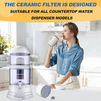 2Pack Replacement Ceramic Dome Water Filter 0.2 to 0.5 micron for Countertop Portable Water Purification System