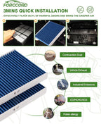 Cabin & Engine Air Filter Combo Fit for Volkswagen Atlas 2018-2026 2.0L 3.6L, Atlas Cross Sport 2020-2026 Activated Carbon Cabin Filter Replace#CF11643 3QF129620 Atlas Air Filter for My Car