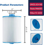 PWW50 Spa Filter, Replaces 6CH-940，Filbur FC-0359, 817-0050, 25252, 03FIL1400, PWW50P3(NOT PWW50P4), (1 1/2" Coarse Thread), Waterway Front Access Skimmer, SAE Thread Hot Tub Filter 2 Pack
