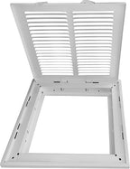 Venti Air 10" X 10" Steel Return Air Filter Grille - Removable Face/Door for 1 inch Filters - HVAC Duct Cover Grill (2-3 Business Day Delivery) [Outer Dimension: 12.5"W X 12.5" H]