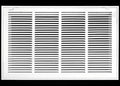 24" X 12 Steel Return Air Filter Grille for 1" Filter - Removable Face/Door - Flat Stamped Face - White [Outer Dimensions: 26.5 X 13.75]