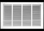 24" X 12 Steel Return Air Filter Grille for 1" Filter - Removable Face/Door - Flat Stamped Face - White [Outer Dimensions: 26.5 X 13.75]