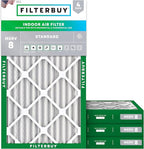 Filterbuy 14x30x2 Air Filter MERV 8 Essential Dust & Allergy Defense (4-Pack), Electrostatic Pleated HVAC AC Furnace Filters Replacement, Made in USA (Actual Size: 13.50 x 29.50 x 1.75)