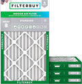 Filterbuy 12x20x2 Air Filter MERV 8 Essential Dust & Allergy Defense (4-Pack), Electrostatic Pleated HVAC AC Furnace Filters Replacement, Made in USA (Actual Size: 11.50 x 19.50 x 1.75)