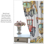 Kids Excavator Curtains, Retro Truck Tractor Machinery Construction Vehicle Crane Digger Mixer Rod Pocket Decorative Windows Curtain for Teens Girls Boys Room 42x54in (30% Blackout)