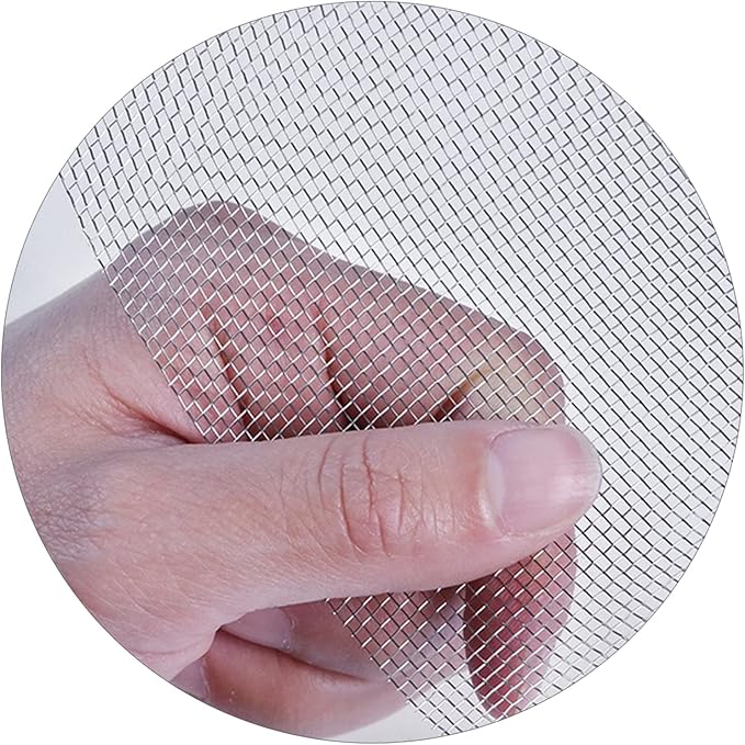 Stainless Steel Woven Wire Mesh Window Screen Mesh, Stainless Steel Woven Wire Mesh, 16 Mesh Rodent Proof Insect Screen, for DIY, Vent, Filter, Window & Garden (Silver 16 Mesh)