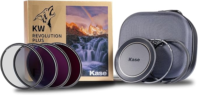 Kase 82mm KW Revolution Plus Master Kit, Includes CPL, ND8/64/1000, Inlaid Ring, Front Lens Cap, Filter Bag, 3D Tool, Suitable for Long-Exposure Landscape Video Shooting