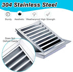 Square Stainless Steel Vent Grille with Removable Filter Mesh, Weatherproof Louver Air Return Vent Cover for Home/Shed/Garage/Roof(29x29in/74x74cm)