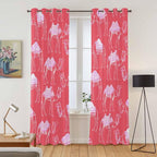 2 Panel Kitchen Cafe Curtains, Desert Camel Sunlight Filtering Nature Air Through, Home Decor Window Covering Tier Curtains for Living Room 80W x 84L inch Summer Sand Camel Animal Vintage Pink
