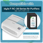 Breathe Naturally - Carbon Filters Compatible with Idylis F AC-38 Series Air Purifiers - Made for Idylis F AC-38/560885 Series - Made in USA - Odor Control for Air Purifiers(6 Pack Carbon Filter)