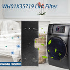 WH01X35719 Lint Filter,WH01X35719 Washer Dryer Filter Sponge Compatible With GE Washer Dryer Combo,Hand Washable Reusable Foam Lint Filter,Replaces WH01X35719 For PFQ97HSPVDS Washer Dryer (Pack of 4)