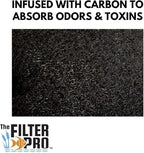 Carbon Fine Filter Media, 3/8" Thick, 18" x 120" Roll, Perfect for Aquariums, Ponds or Water Gardens, Made in USA
