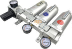 3/4" NPT SUPER DUTY Industrial Grade 4 Stages Filter Coalescing Desiccant Dryer Regulator System For Compressed Air Lines, Metal Bowls, Great For Paint Spray And Plasma Cutter (AUTO DRAIN)