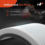 A-Premium Universal 12" Oval Black Air Cleaner Filter Assembly - 8-3/8 "x 2", Oval Black, Full Finned Air Cleaner - Fit For 5-1/8" carburetor neck