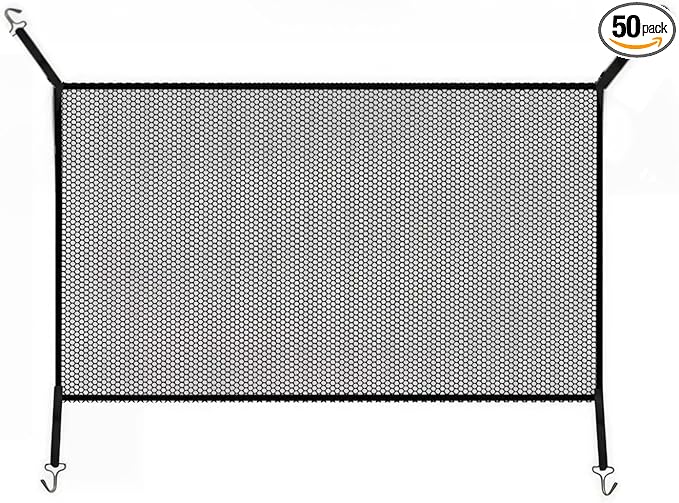 Car Grill Mesh – Premium Bug Screen for Automotive Grille, Radiator Protection, Debris Prevention with Durable Net (Black)