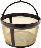 4 Cup Reusable Filter Basket With Closed Bottom Fits MrCoffee Coffee Maker and Brewer - Permanent Filter Replacement Compatible With Mr Coffee Gold Basket-Style Filters 1-Pack